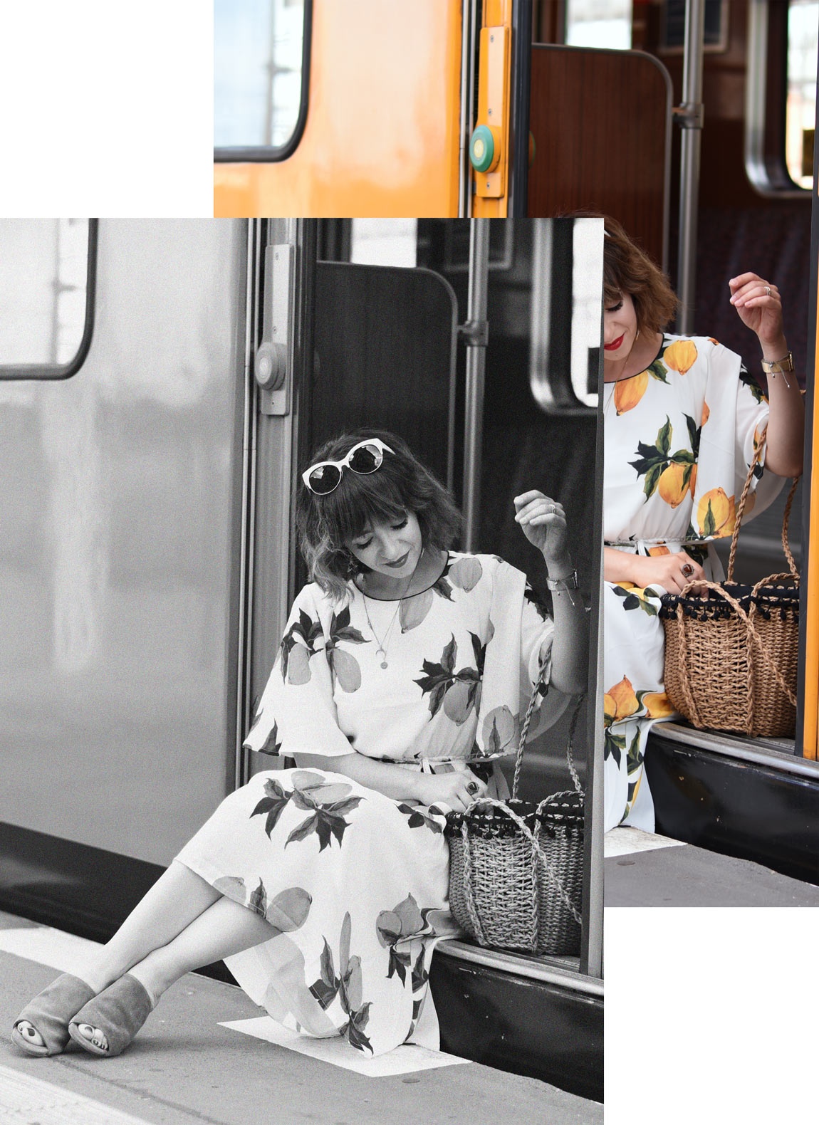 zitronen, kleid, dress, sommer, berln, fashionbog, modeblogger, romantisch, midi, ubahn